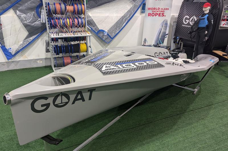 The Aigos dinghy in the GOAT Marine showroom - photo © Mark Jardine