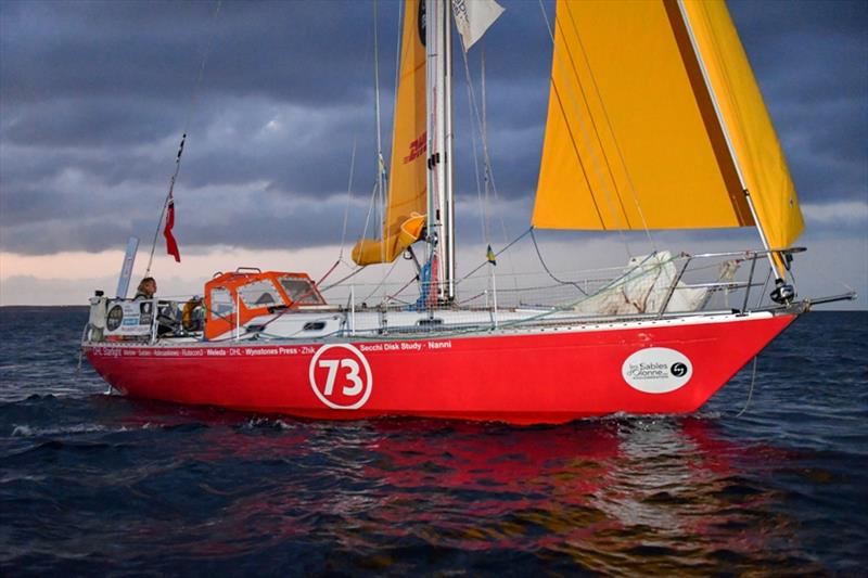 Susie Goodall sailing aboard her Rustler 36 DHL Starlight - photo © Christophe Favreau / PPL / GGR