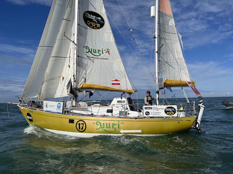 NURI with a New Generation - NURI, the Biscay 36 that Michael Guggenberger sailed to third place in the 2022 GGR, will now be raced by Louis Kerdelhué, the first Generation Z entrant in the 2026 GGR and a 19-year-old French sailor - photo © GGR2022 / JJ & DD