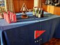 Royal Windermere GP14 Northern Bell Open prize giving table © Zoe Broughton