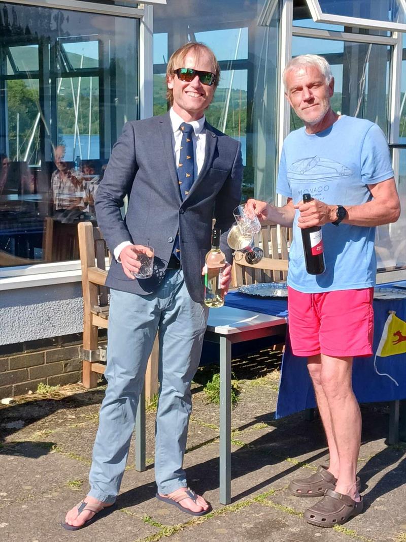 GP14 Northern Area Championship: Dave Lawson and Jo Roberts 2nd overall photo copyright Vanessa Devereux taken at Bassenthwaite Sailing Club and featuring the GP14 class