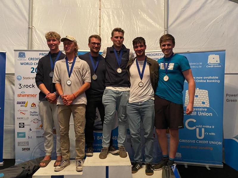 Youth Podium in the Progressive Credit Union GP14 Worlds 2022 photo copyright SSC taken at Skerries Sailing Club and featuring the GP14 class