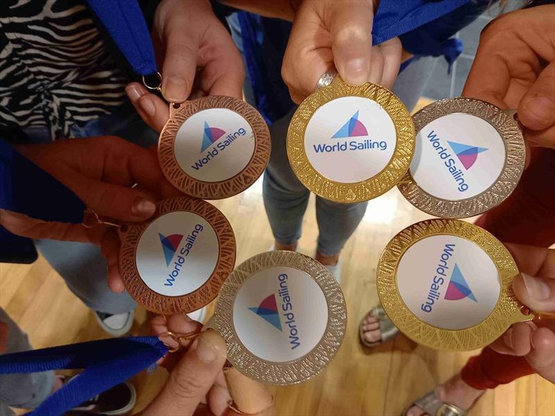 Progressive Credit Union GP14 Worlds 2022 medals photo copyright SSC taken at Skerries Sailing Club and featuring the GP14 class