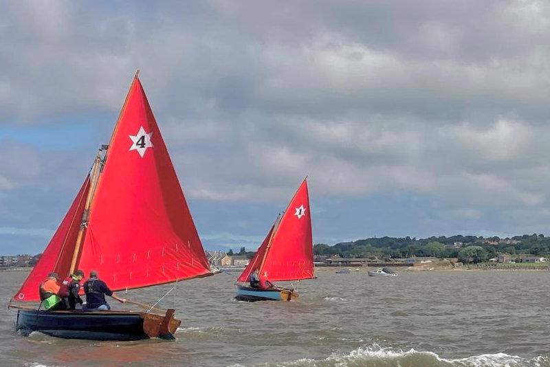 Stars beating up the Dee estuary - West Kirby SC Star class Classic Boat Challenge photo copyright Sarah Rees taken at West Kirby Sailing Club and featuring the Hamble Star class