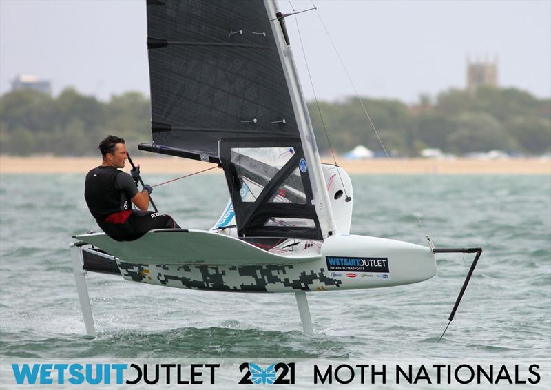 Billy Vennis-Ozanne on day 2 of the Wetsuit Outlet UK Moth Nationals 2021 - photo © Mark Jardine / IMCA UK