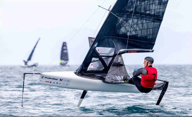 Jacob Pye on 2024 PredictWind Moth Worlds at Manly Sailing Club Day 4 - January 8, 2025 photo copyright Suellen Hurling / Live Sail Die taken at Manly Sailing Club and featuring the International Moth class