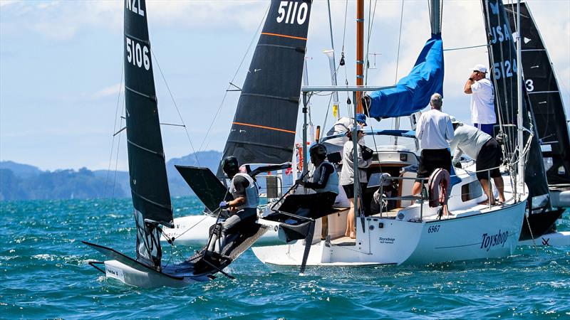 Race Committee - Day 5 - 2024 PredictWind Moth Worlds - Manly Sailing Club. January 9, 2025 - photo © Richard Gladwell - Sail-World.com/nz