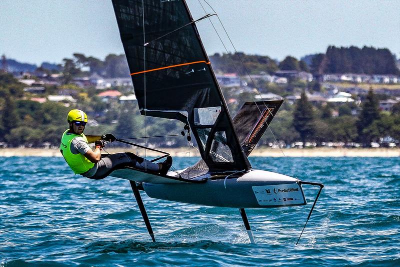 Mattias Coutts  - Day 5 - 2024 PredictWind Moth Worlds - Manly Sailing Club. January 9, 2025 photo copyright Richard Gladwell - Sail-World.com/nz taken at Manly Sailing Club and featuring the International Moth class