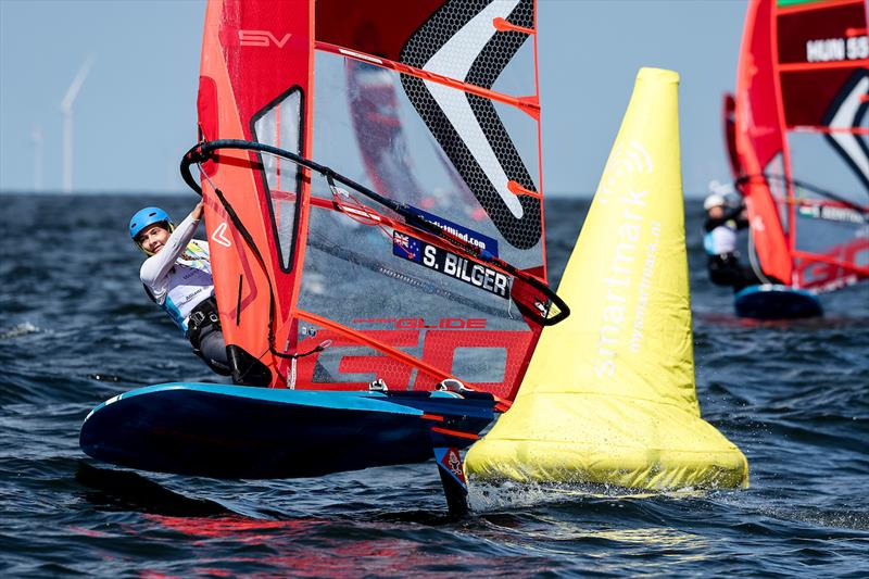 Stella Bilger - NZL - iQFoil - Day 5, 2023 Allianz Sailing World Championships, The Hague, August 15, 2023 - photo © Sailing Energy / World Sailing