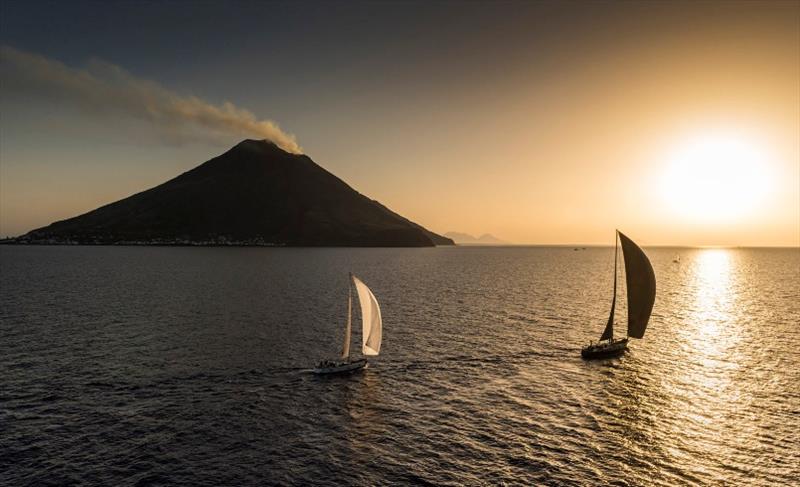 Rolex Middle Sea Race - Rounding Stromboli - photo © Kurt Arrigo / Rolex