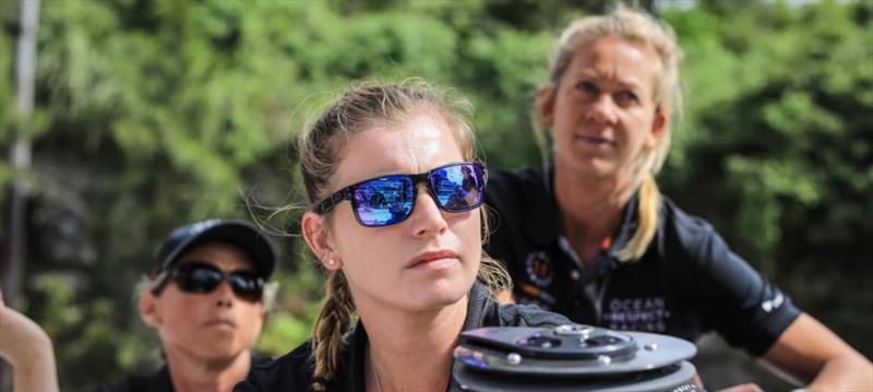  The two Kiwis in the first professional all-women's crew in the Sydney-Hobart race - Keryn McMaster (left) and Bianca Cook (centre) - can't wait for the Boxing Day start. Photo: Salty Dingo/Ocean Respect Racing photo copyright Salty Dingo / Ocean Respect Racing taken at Cruising Yacht Club of Australia and featuring the IRC class