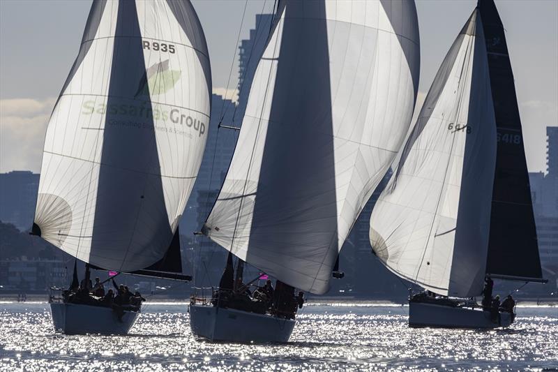 Vertigo, Clockwork, No Mans Land - Australian Women's Keelboat Regatta 2024 photo copyright Andrea Francolini taken at Royal Melbourne Yacht Squadron and featuring the IRC class