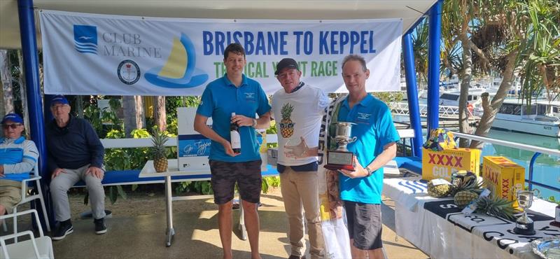 Winner of IRC overall and 2 Handed IRC - Balancing Act - Tony Craner - 2024 Brisbane to Keppel Tropical Yacht Race photo copyright Royal Queensland Yacht Squadron Race Team taken at Royal Queensland Yacht Squadron and featuring the IRC class