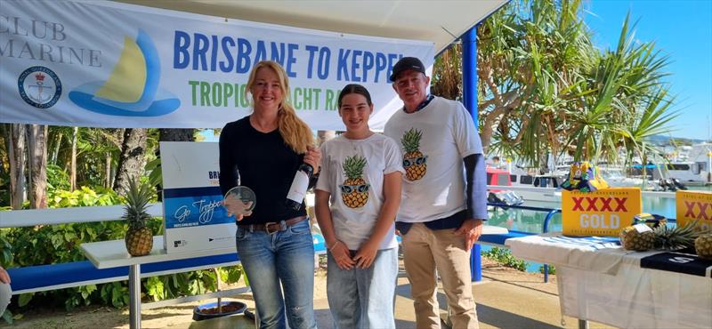 Winner of the Paul Florian Trophy (Navigators prize) Becky Maloney - Showdown - 2024 Brisbane to Keppel Tropical Yacht Race photo copyright Royal Queensland Yacht Squadron Race Team taken at Royal Queensland Yacht Squadron and featuring the IRC class