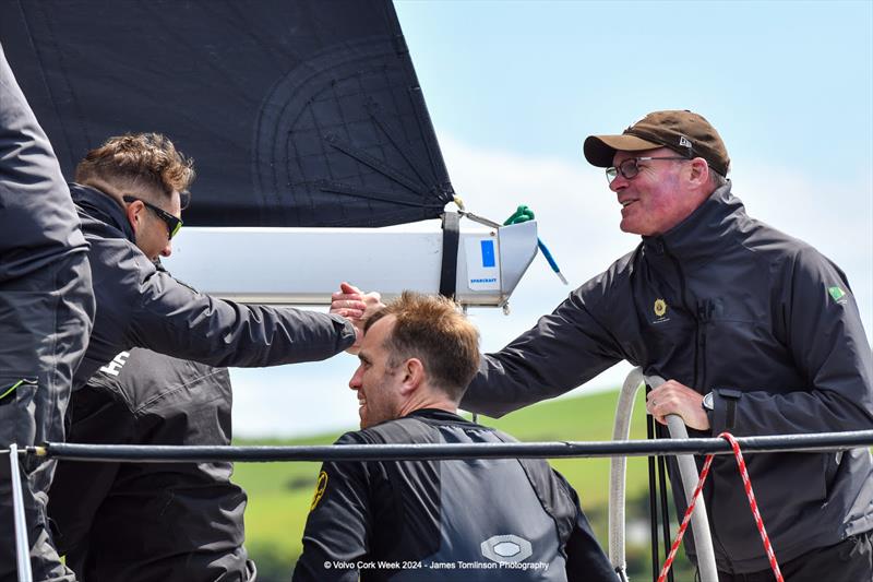 Simon Coveney at the helm of Artful Dodjer - Volvo Cork Week 2024  - photo © James Tomlinson