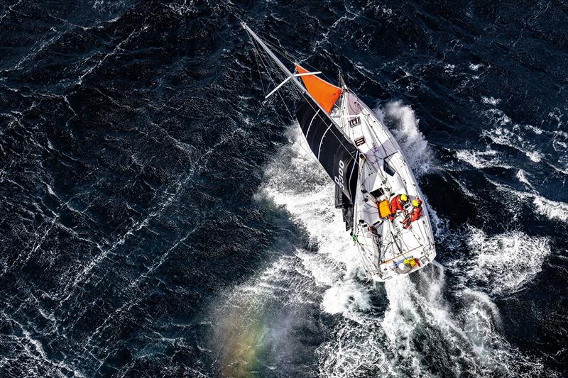 Kraken III reefed down and with a storm jib in Storm Bay 2023 Rolex Sydney Hobart Yacht Race  photo copyright ROLEX | Kurt Arrigo taken at Cruising Yacht Club of Australia and featuring the IRC class