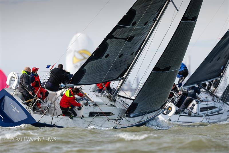 Dark Horse - Hamble Winter Series 2024 Race Week 6, sponsored by Key Yachting photo copyright Paul Wyeth / www.pwpictures.com taken at Hamble River Sailing Club and featuring the IRC class