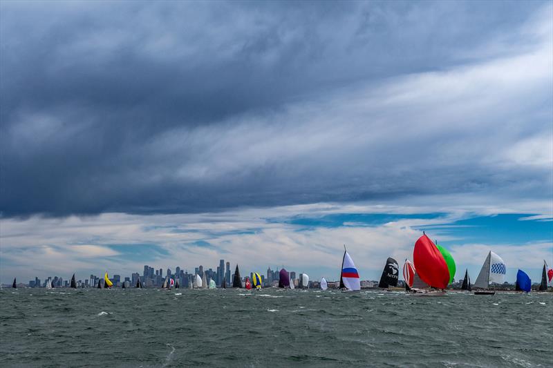 Spinnakers fill in the Melbourne skyline - photo © Michael Currie