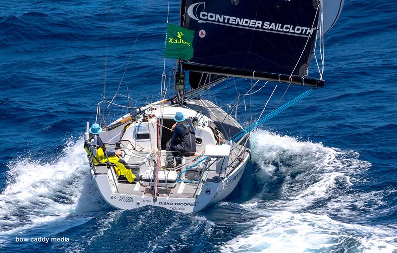 Disko Trooper Contender Sailcloth in the 2024 Sydney Hobart photo copyright Bow Caddy Media taken at Cruising Yacht Club of Australia and featuring the IRC class