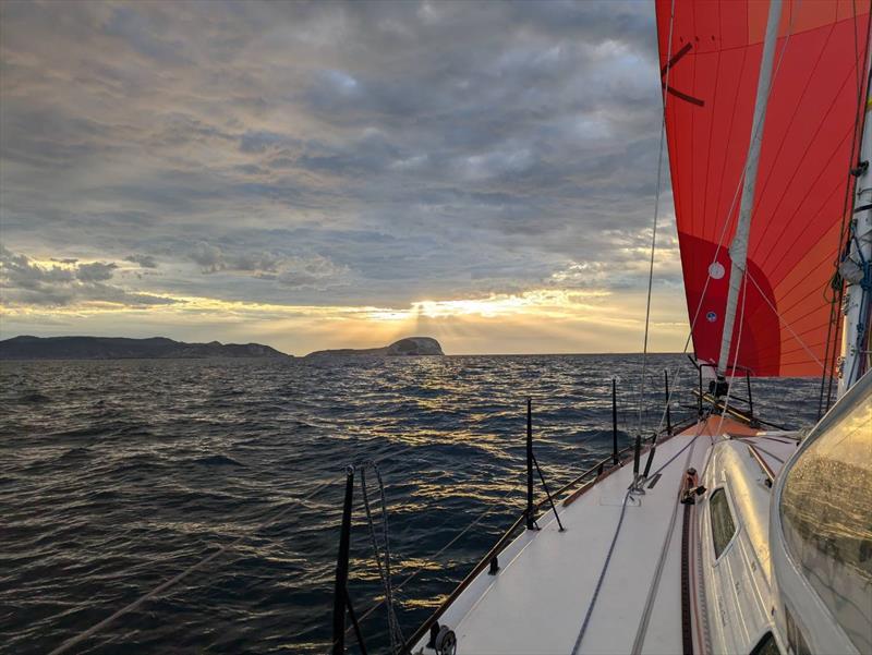 Zero about to round the most southernmost point of the race at Wilsons Promontory - 2025 Melbourne Osaka Cup photo copyright Yamada taken at Ocean Racing Club of Victoria and featuring the IRC class