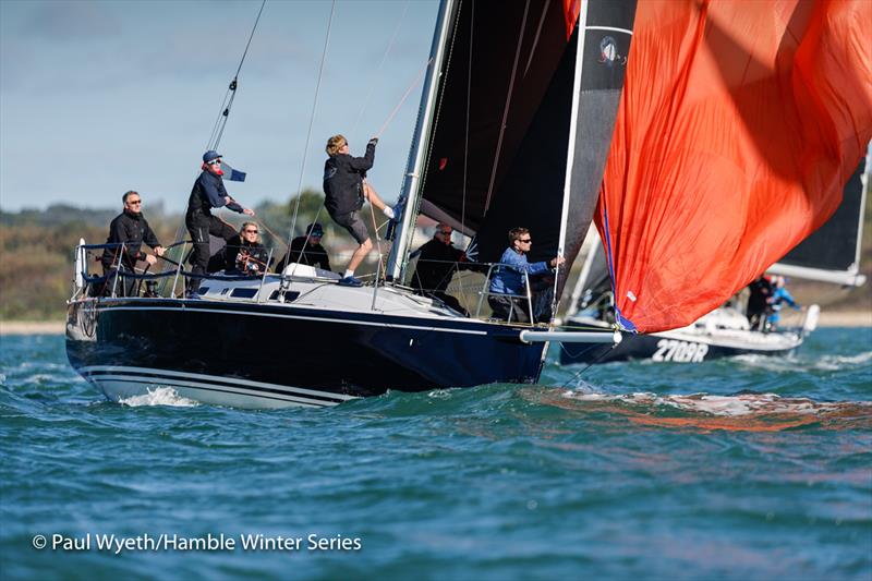 Jago, J109 during the Hamble Winter Series  photo copyright Paul Wyeth / HWS taken at Hamble River Sailing Club and featuring the J109 class