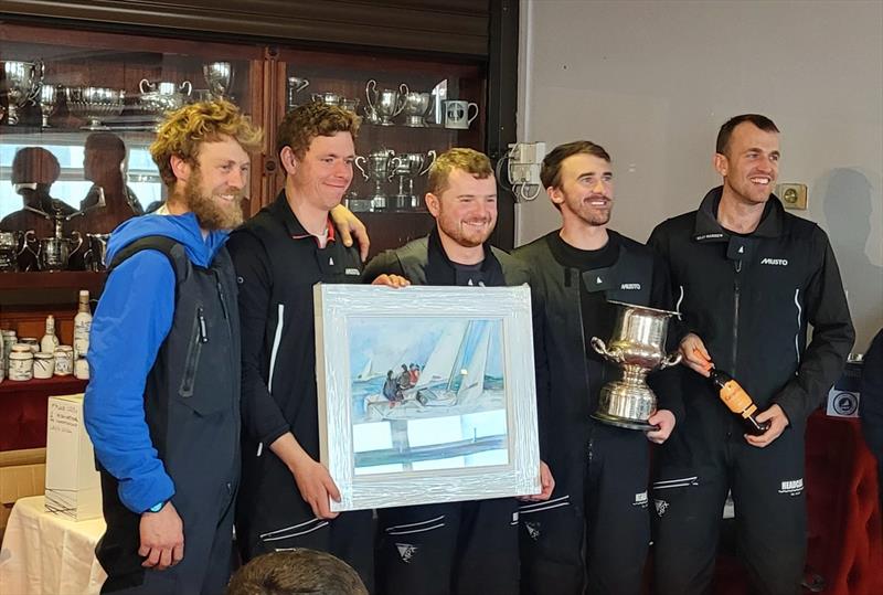 The Headcase team win the J/24 Irish Championship 2024 photo copyright JP Mccaldin taken at Lough Erne Yacht Club and featuring the J/24 class