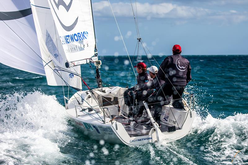 Carlo Alberini (ITA) Calvi Network on day 3 of the Darwin Escapes 2019 J/70 Worlds at Torbay - photo © www.Sportography.tv