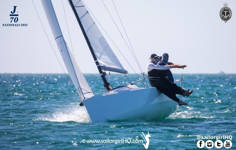 Juno pointing their toes to edge ahead - 2021 J70 Australian Championships day 2 - photo © Nic Douglass / www.AdventuresofaSailorGirl.com