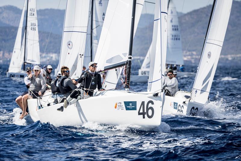 Rowdy (USA) on day 4 of the Sandberg Estates J/70 Worlds in Palma photo copyright SailingShots by María Muiña taken at Real Club Náutico de Palma and featuring the J70 class