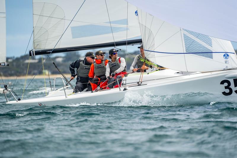 David Doherty's Matador sits second overall after the opening day of racing - Victorian J70 State Championships, Day 1 photo copyright Alex Dare, Down Under Sail taken at Blairgowrie Yacht Squadron and featuring the J70 class