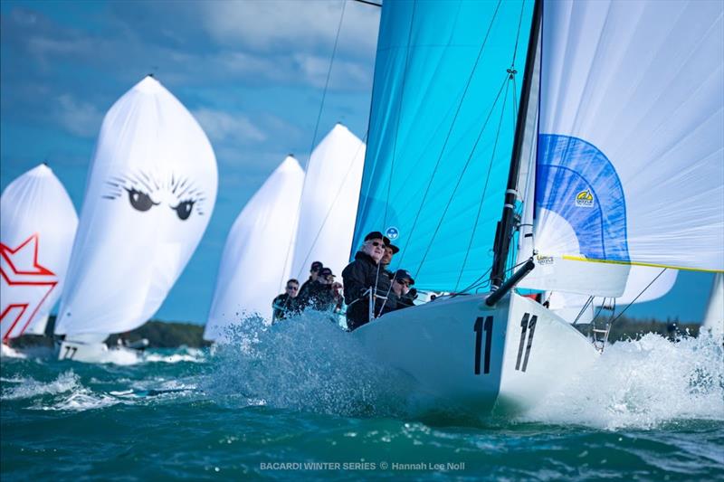 J/70 - Peter Duncan on ‘Relative Obscurity' holds onto the overall lead of Bacardi Winter Series Event 2 - photo © Hannah Lee Noll