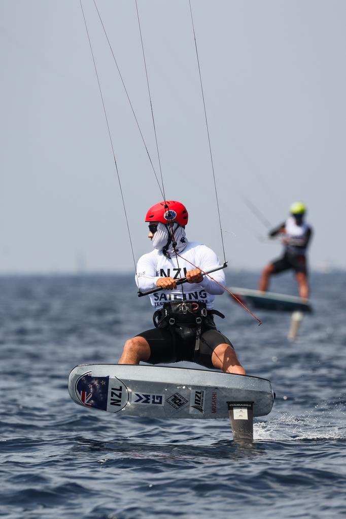 Lukas Walton-Keim (NZL) - Kiteboard - Paris 2024 Olympic Sailing Test Event, Marseille, France. July 12, 2023 photo copyright Sander van der Borch / World Sailing taken at  and featuring the Kiteboarding class