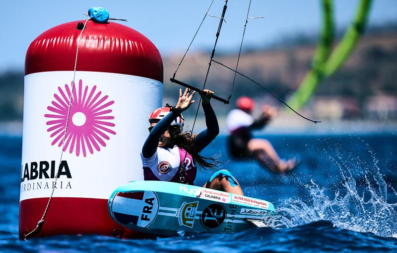 Defending world champion Lisa Caval [FRA] scores two bullets - 2024 Formula Kite Youth Worlds photo copyright IKA media/ Robert Hajduk taken at  and featuring the Kiteboarding class