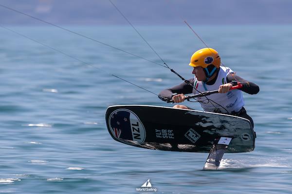 Hugo Wigglesworth - 2024 Youth Sailing World Championships - Day 2 - July 16, 2024 photo copyright Simon Palfrader taken at Vela Garda Trentino and featuring the Kiteboarding class