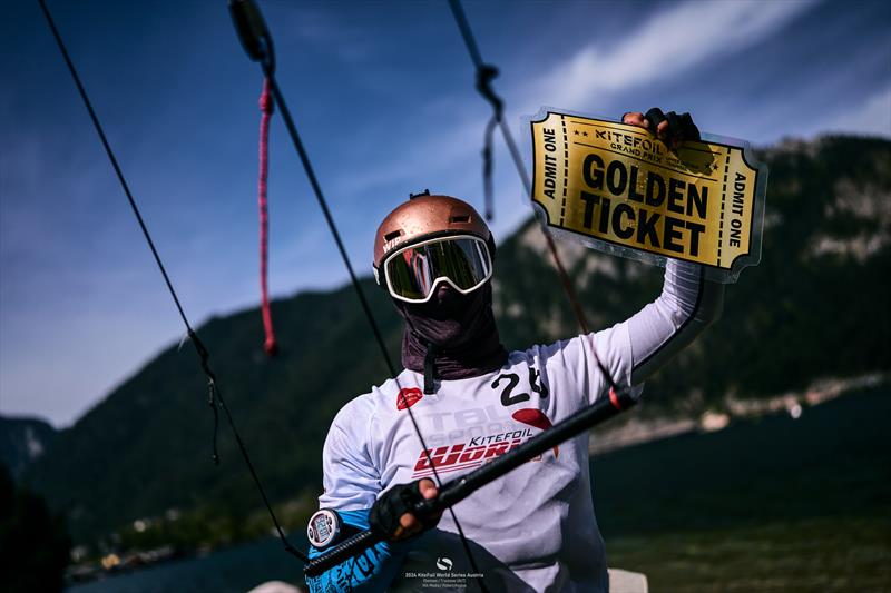 Jan Koszowski grabs the Golden Ticket - 2024 KiteFoil World Series Austria - photo © IKA Media / Robert Hajduk