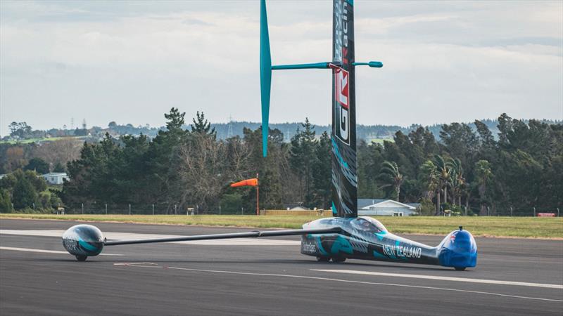 Horonuku on a test run at the Whenuapai air base in Auckland - photo © Emirates Team New Zealand