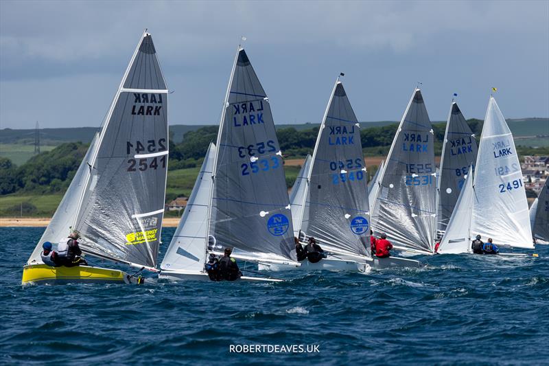 Musto Lark National Championships at Weymouth day 1 photo copyright Robert Deaves / www.robertdeaves.uk taken at Weymouth Sailing Club and featuring the Lark class