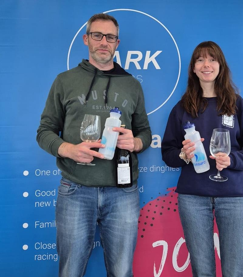 Ed Bradburn & Holly Evans win the 2024 Craftinsure Lark Open at Itchenor photo copyright Tegwyn Tricker taken at Itchenor Sailing Club and featuring the Lark class