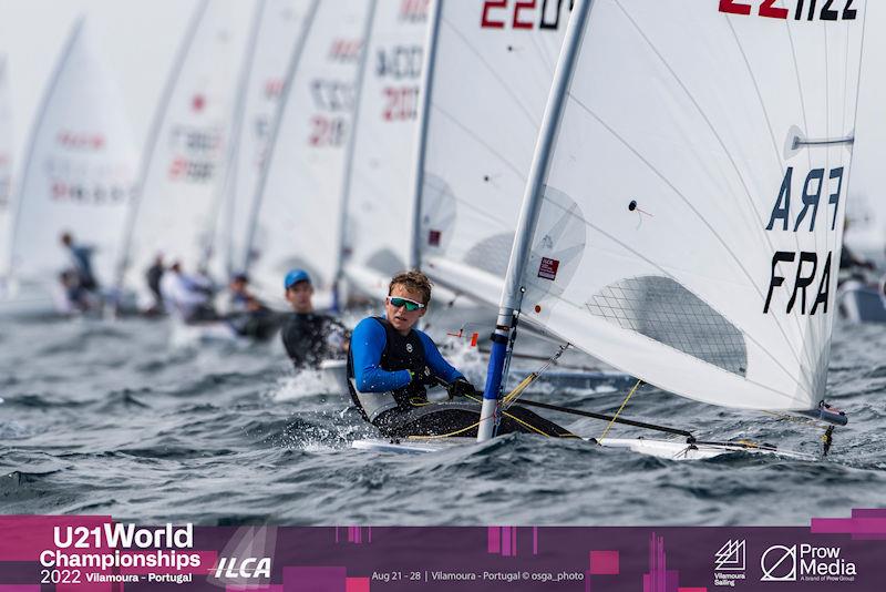 2022 ILCA U21 Worlds at Vilamoura, Portugal Day 1 photo copyright osga_photo / Joao Costa Ferreira taken at Vilamoura Sailing and featuring the ILCA 7 class