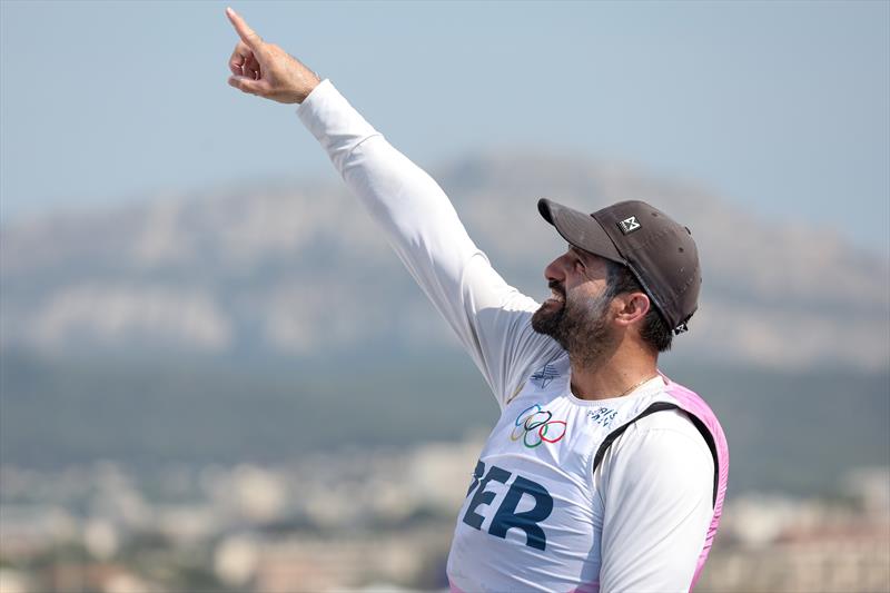 Stefano Peschiera (PER) after the Men's Dinghy Medal Race in Marseille at the Paris 2024 Olympic Regatta - photo © World Sailing / Lloyd Images