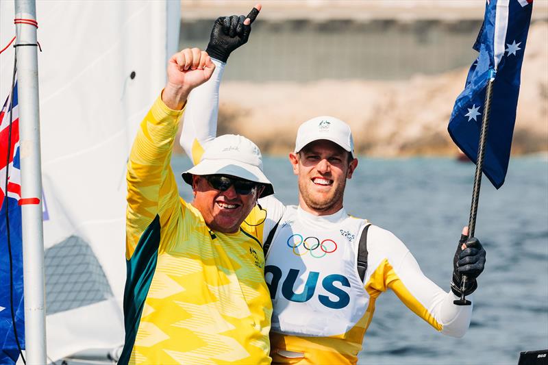 Wearn with coach Rafa Trujillo - photo © Sailing Energy