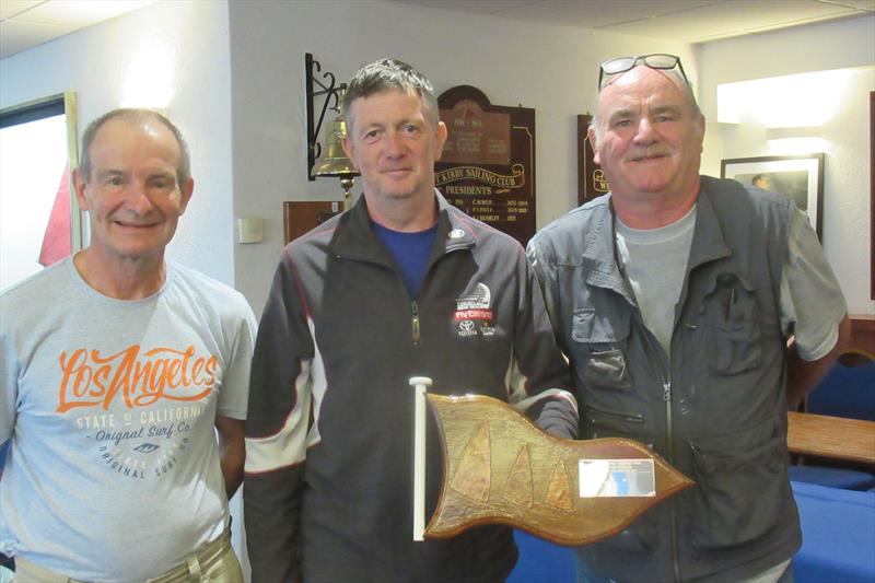 West Kirby ILCA Open - (l-r) Rob Graham (Class Captain) Winner ILCA 7 Ian Bennet, Gareth Owen photo copyright Alan CM Jenkins taken at West Kirby Sailing Club and featuring the ILCA 7 class