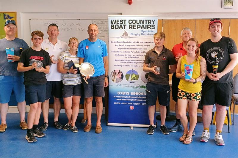 Prize-winners at the West Country Boat Repairs 2000 class Millennium Series round 4 at Chichester - photo © Chris Brown