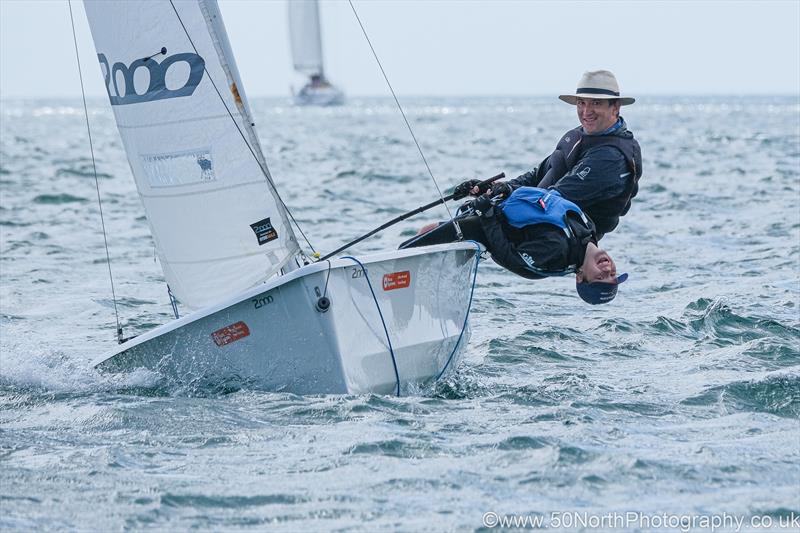 9-year-old Harry Clapham given it large crewing for Dad James during the Astral Azure 2000 class National Championship at Torbay photo copyright Tania Hutchings / www.50northphotography.co.uk taken at Royal Torbay Yacht Club and featuring the 2000 class