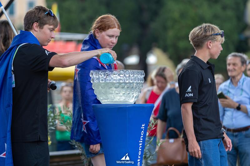 Mixing of Waters - NZL - Opening Ceremony - 2024 Youth World Sailing Championships - Lake Garda - Italy - July 2024 photo copyright Simon Palfrader taken at Takapuna Boating Club and featuring the ILCA 6 class