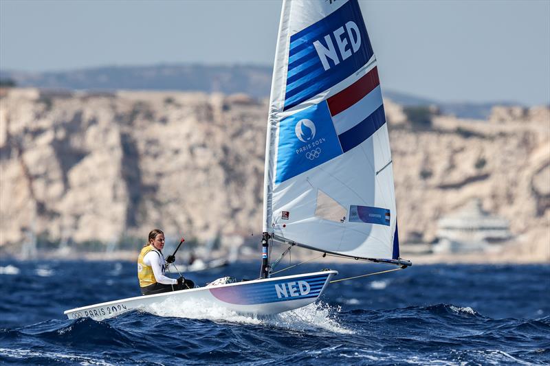 Marit Bouwmeester (NED) Womens Dinghy (ILCA-6) - Day 7 - Marseille - Paris2024 Olympic Regatta - August 3, 2024 photo copyright World Sailing / Sander van der Borch taken at  and featuring the ILCA 6 class