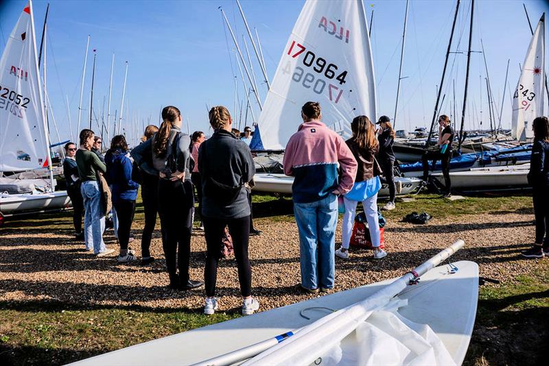 ILCA Women's Coaching event at Queen Mary photo copyright Lotte Johnson / www.lottejohnson.com taken at Queen Mary Sailing Club and featuring the ILCA 6 class