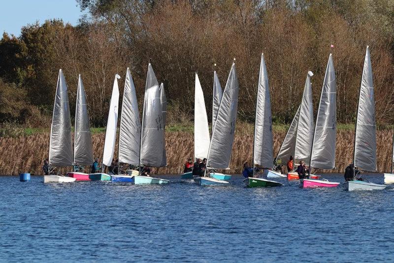 Start of race 1 - Lightning 368 Rum & Mince Pie open meeting at West Oxfordshire photo copyright Stewart Eaton taken at West Oxfordshire Sailing Club and featuring the Lightning 368 class