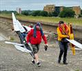 Marblehead Nationals at Datchet: Chris Harris and Rohan Williams enjoy some banter after a race © Tracey Fung