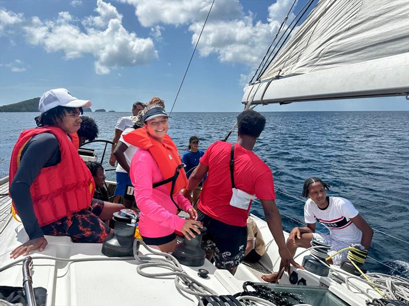 Youth Yacht Charter Program - First sail for some in Bequia Harbour - photo © SVG Sailing